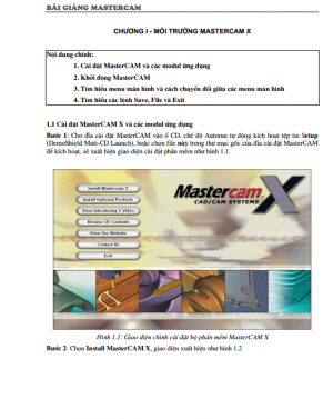 Giáo Trình Bài Giảng MasterCAM - Nhiều Tác Giả, 148 Trang